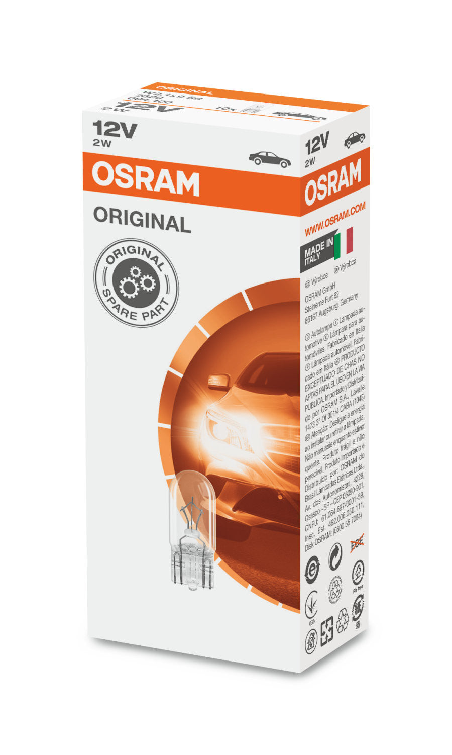 BEC OSRAM 2W 12V W2 1X9 5D 2820