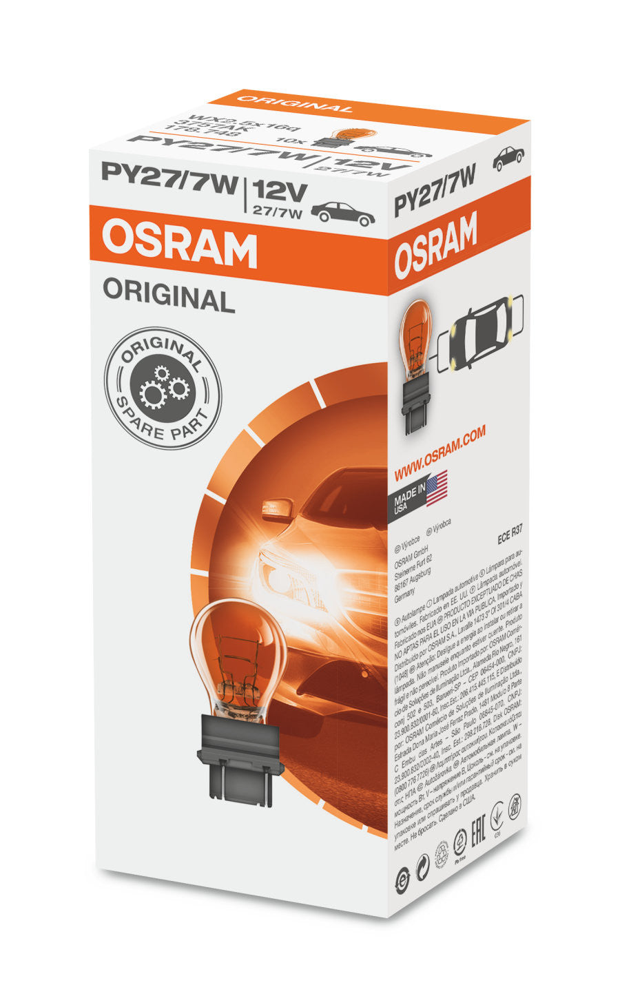 BEC OSRAM PY27.7W 12V W2 5X16Q 3757AK
