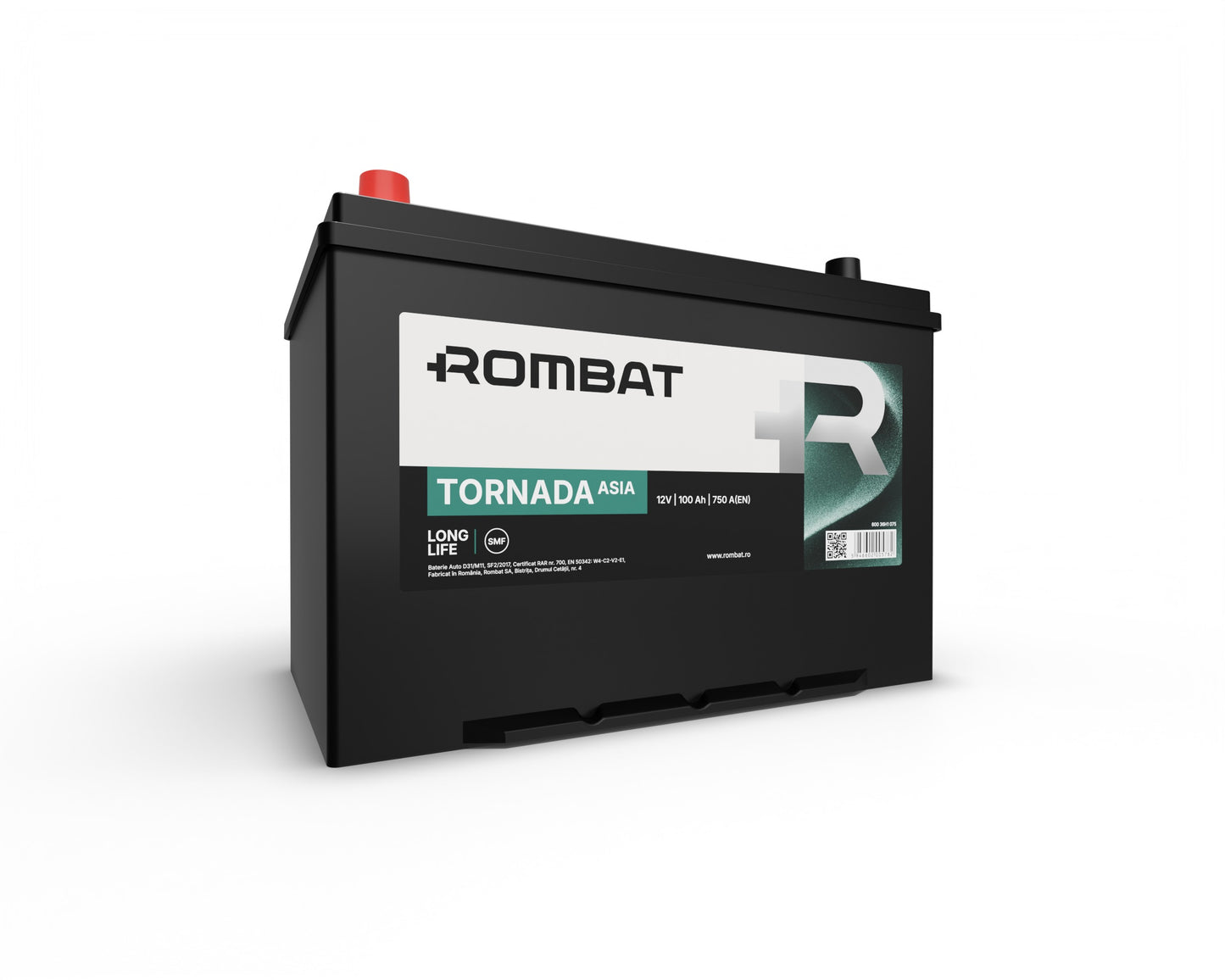 BATERIE TORNADA ASIA AH 100 BORNE INVERS 60036H1075