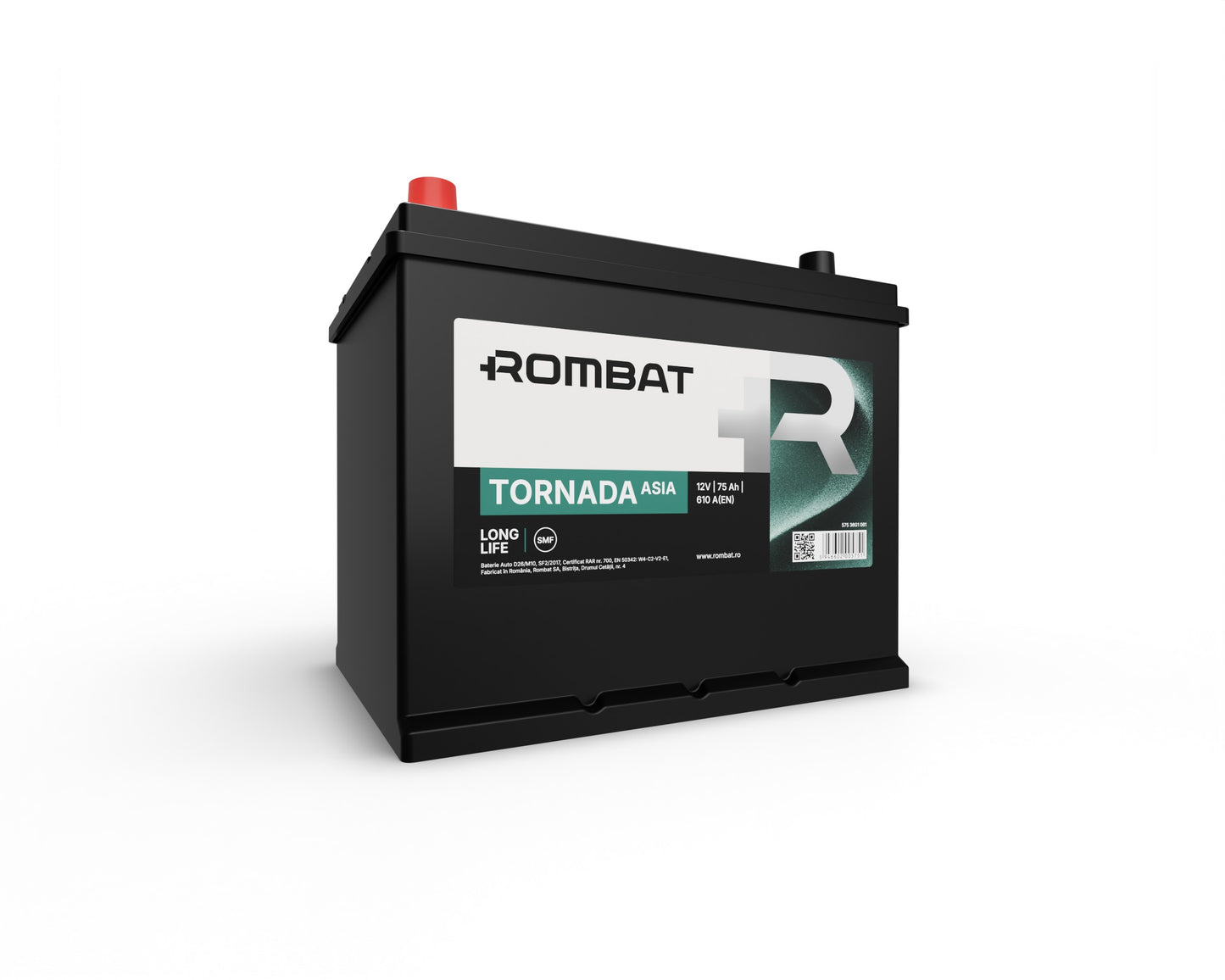 BATERIE TORNADA ASIA AH 75 BORNE INVERSE 57536G1061