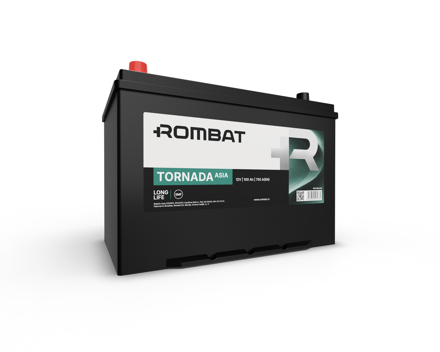 BATERIE TORNADA ASIA AH 100 BORNE INVERS 60036H1075