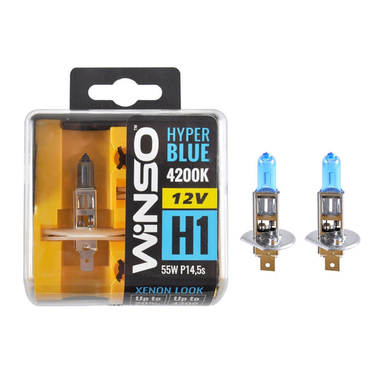 12V H1 HYPER BLUE 4200K 55W P145S SET 712150