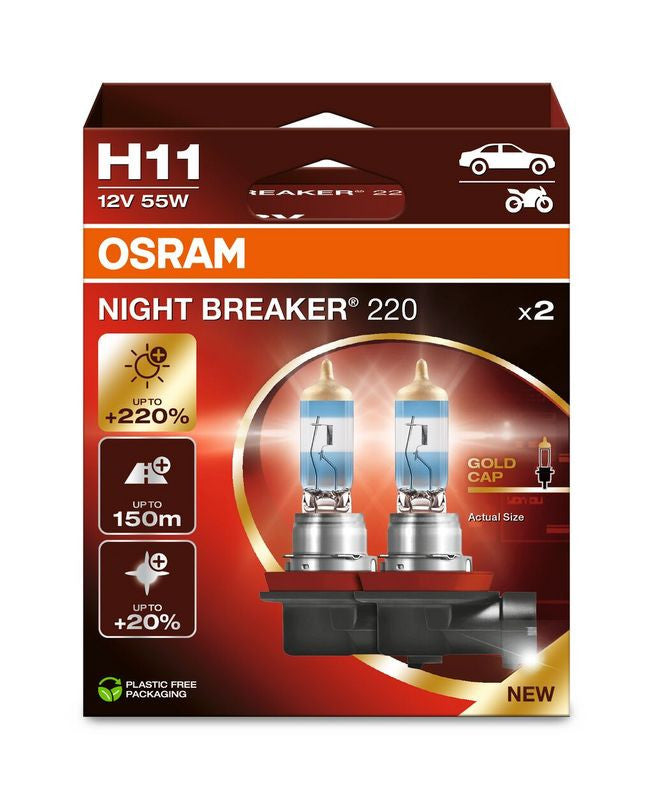 BEC H11 NIGHT BREAKER 220 DUO BOX 64211NB2202HB