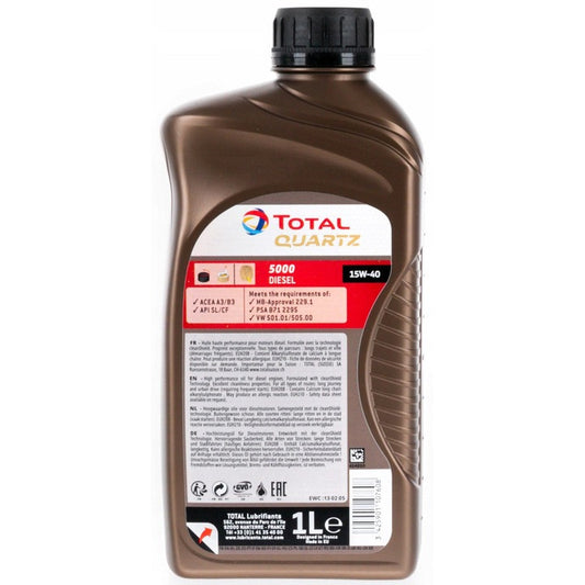 CUARȚ MOTORINĂ 5000 15W40 12B 1L TO RO 216592