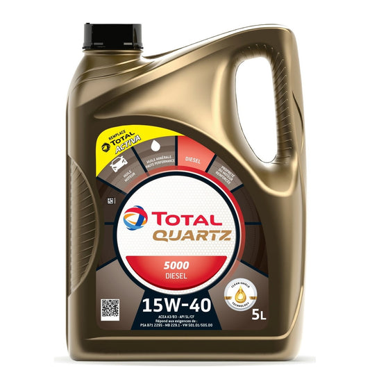QUARTZ DIESEL 5000 15W40 3B 5L  TOT 1RO 216607
