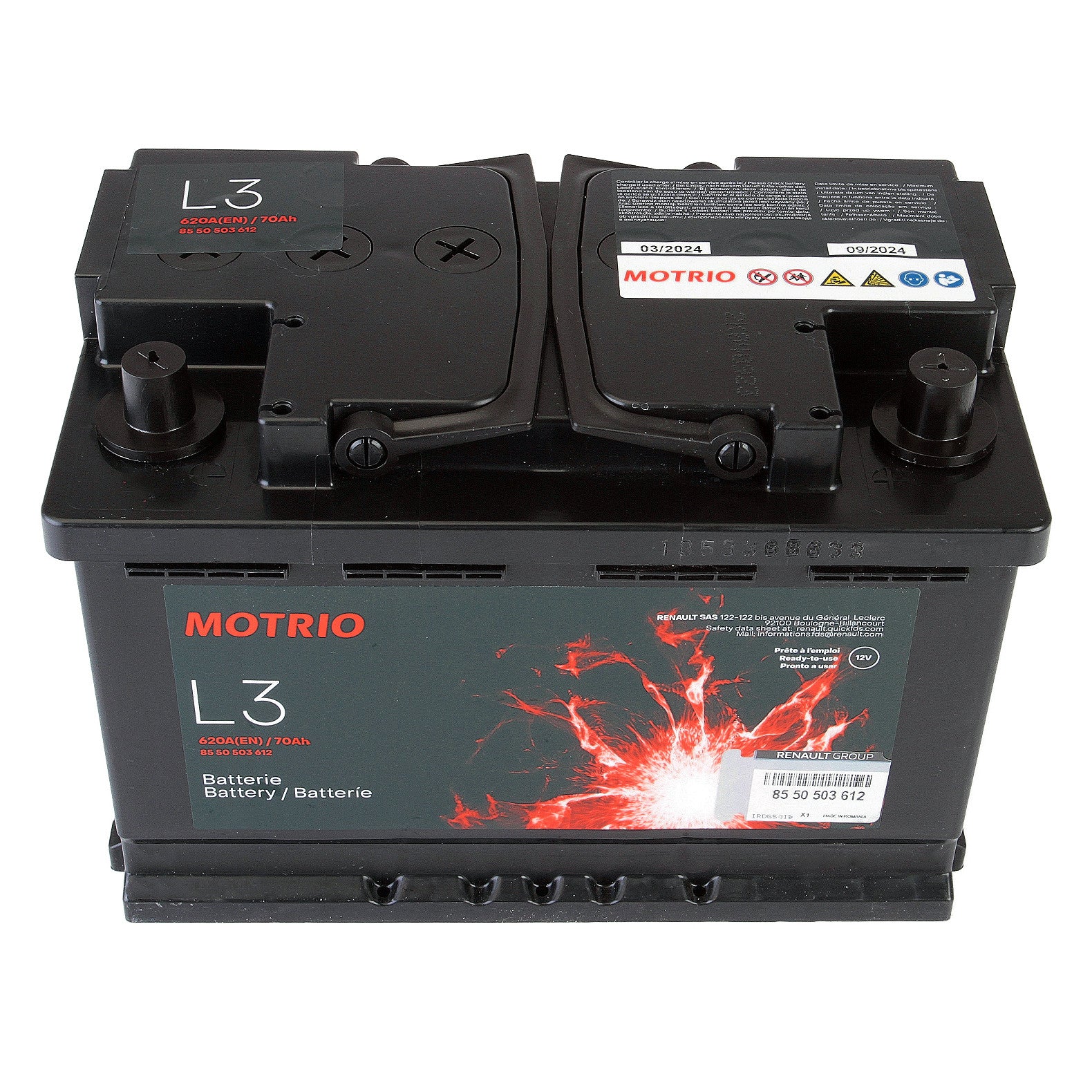 ACUMULATOR MOTRIO 70 AH 620A 8550503612