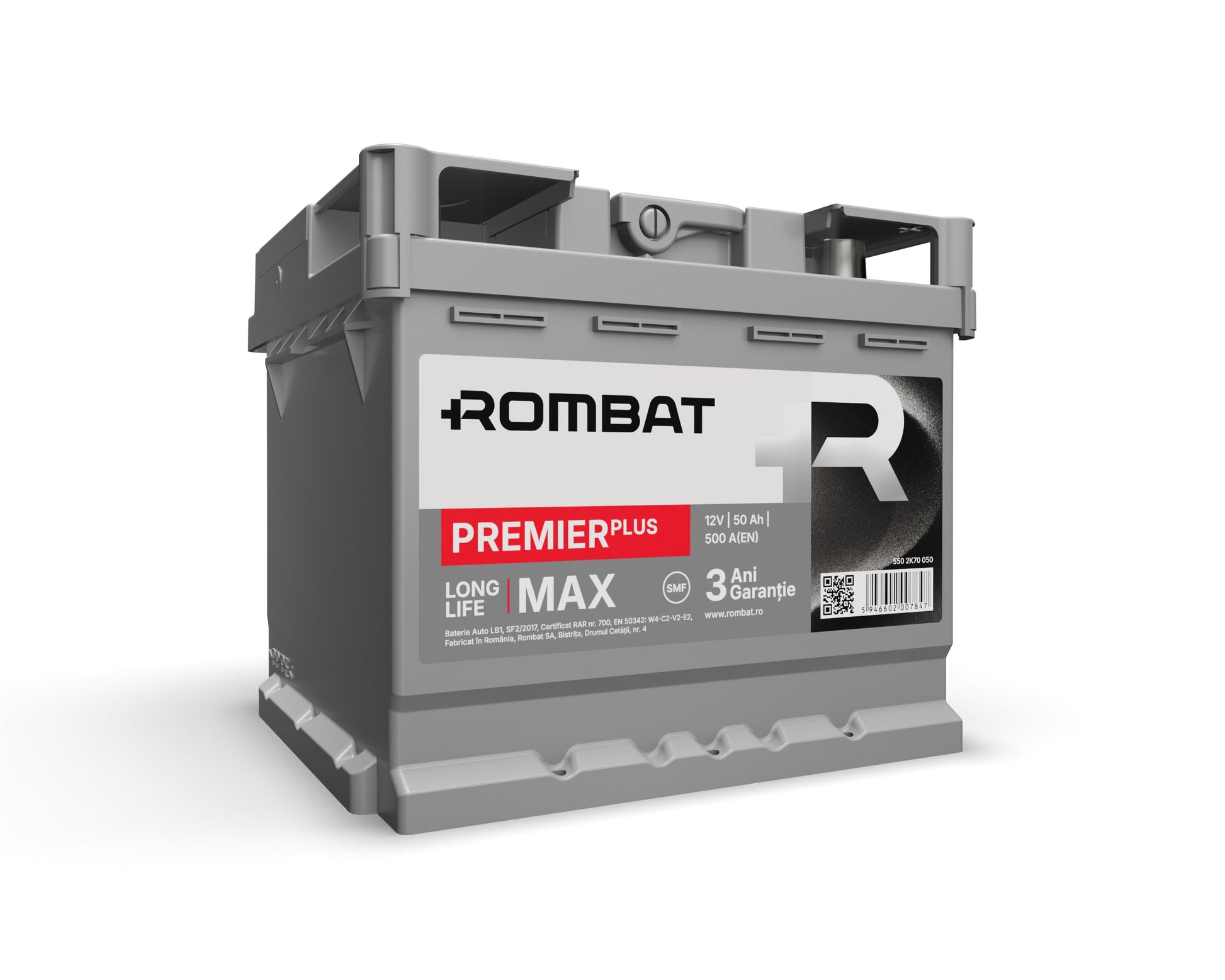 BATERIE PREMIER PLUS 50AH 500A EN 5502K70050