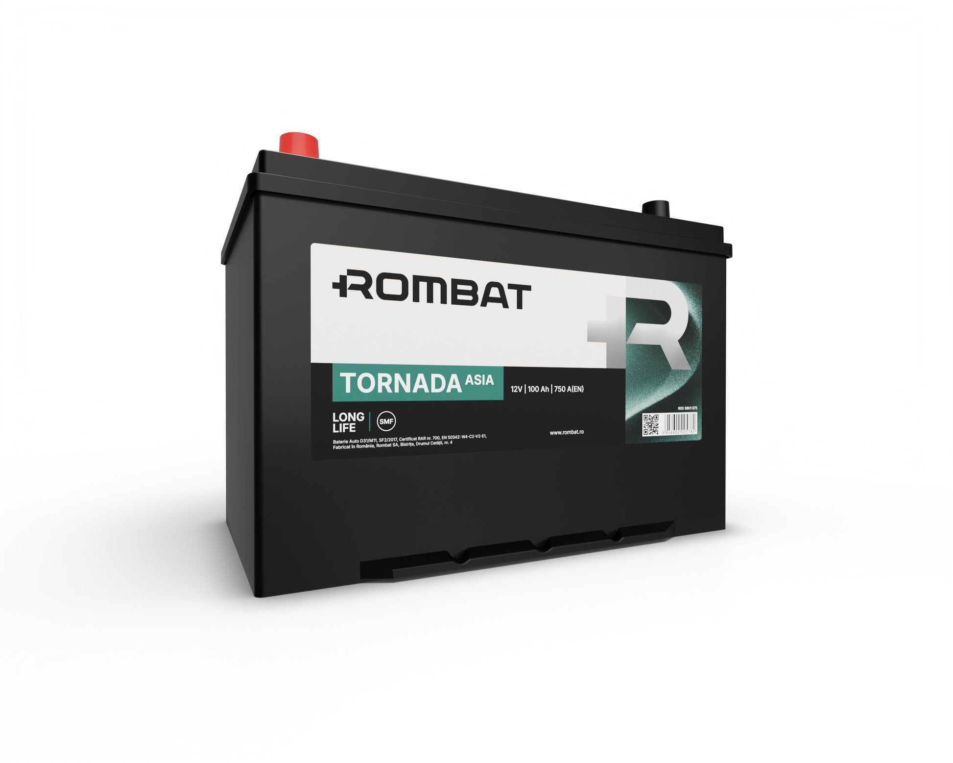 BATERIE TORNADA ASIA AH 100 BORNE INVERS 60036H1075