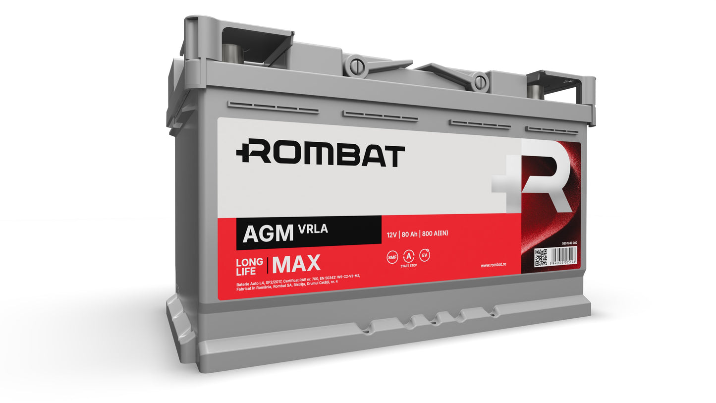 ACUMULATOR ROMBAT AGM-VRLA 80 AH START-S 5801240080